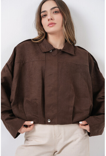 Kadın Oversize Deri Ceket 1055