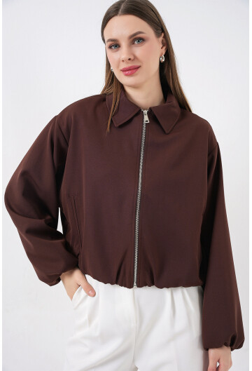 Kadın Oversize Fermuarlı Ceket 0735