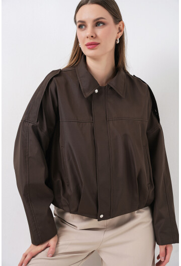 Kadın Oversize Kısa Ceket 0732