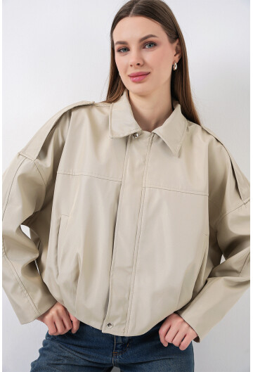 Kadın Oversize Kısa Ceket 0732