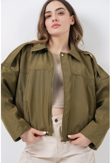 Kadın Oversize Kısa Ceket 0732