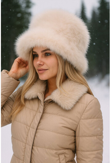 Kadın Peluş Kalpak Şapka 010194