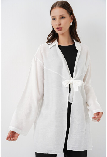 Kadın Salaş Bağcıklı Kimono 5981