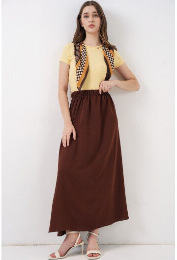 Kadın Uzun Ayrobin Etek 8050