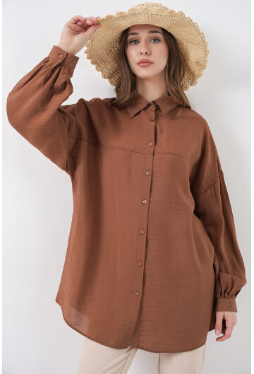 Kadın Uzun Oversize Gömlek 5965