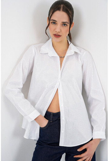 Kadın Varak Desenli Gömlek 20253