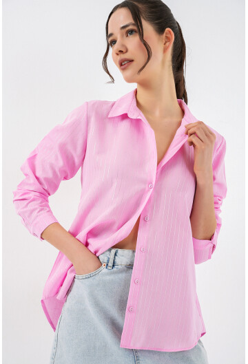 Kadın Varak Desenli Gömlek 20253