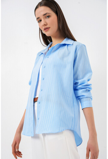 Kadın Varak Desenli Gömlek 20253