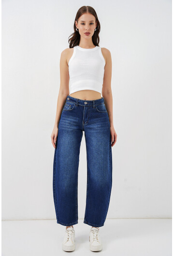 Kadın Yüksek Bel Kot Pantolon 30081