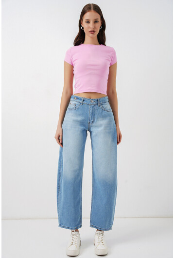 Kadın Yüksek Bel Kot Pantolon 30081