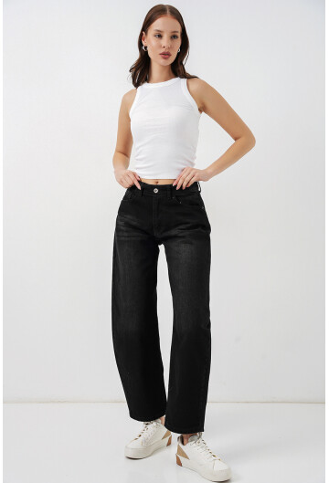 Kadın Yüksek Bel Kot Pantolon 30081