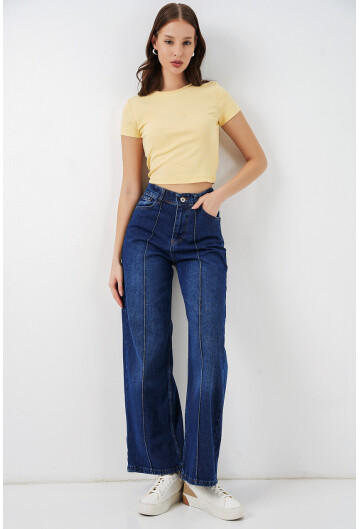 Kadın Yüksek Bel Kot Pantolon 30082