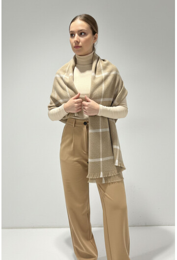 Kadın Yumuşak Dokulu Kalın Şal Atkı 15951