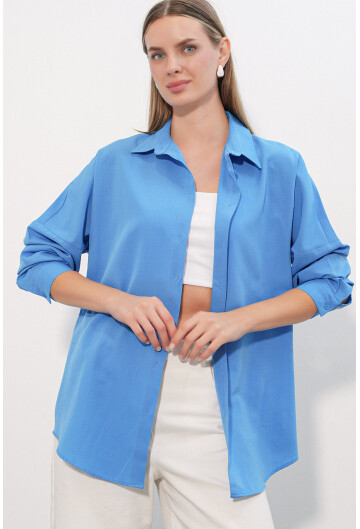3900 Oversized Long Basic Shirt