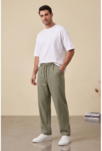 Erkek Rahat Keten Pantolon 30118