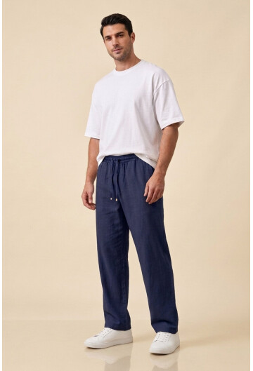 Erkek Rahat Keten Pantolon 30118