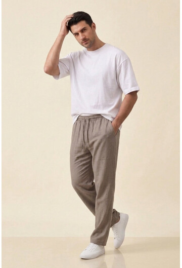 Erkek Rahat Keten Pantolon 30118