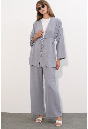 Kadın Ayrobin Kimono Pantolon İkili Takım 30101
