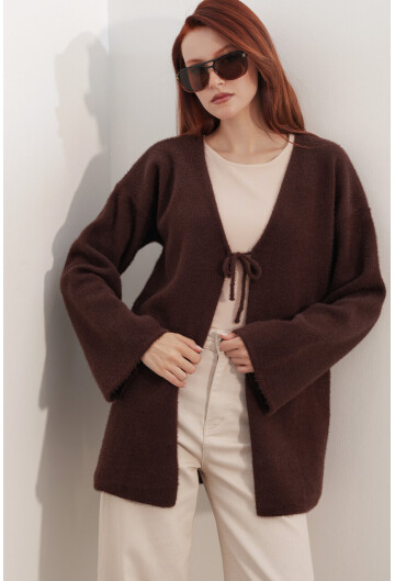 Kadın Oversize Triko Hırka 15972
