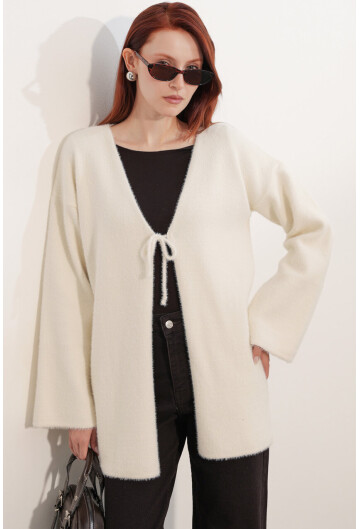 Kadın Oversize Triko Hırka 15972