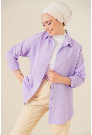 103901 Oversize Basic Tesettür Gömlek