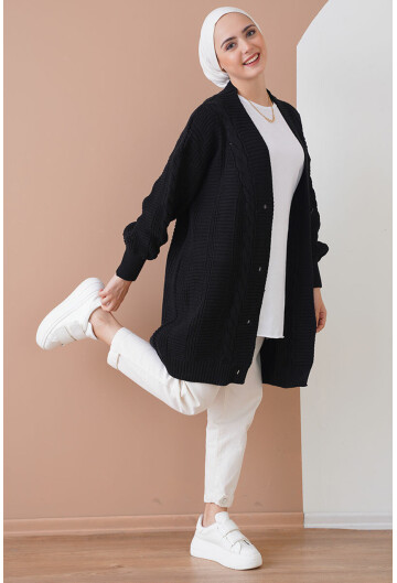 15768 Tesettür Triko Hırka