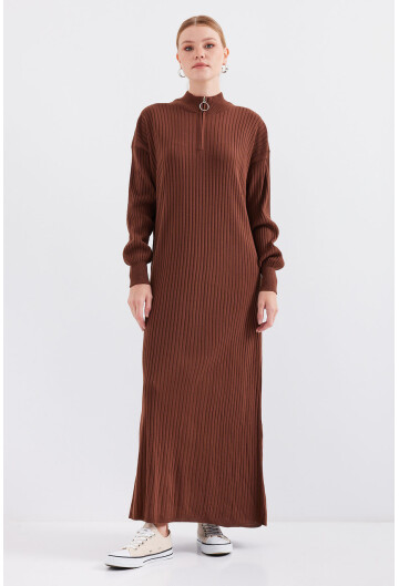 15839 Boydan Triko Elbise