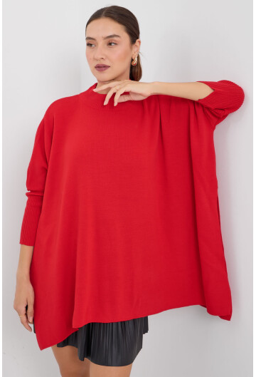 15783 Split Poncho Sweater