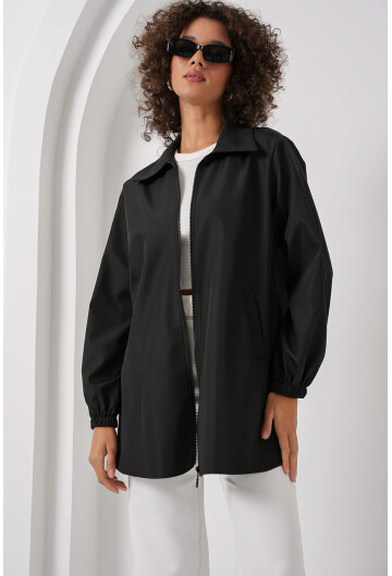 5909 Çift Renkli Mevsimlik Trençkot