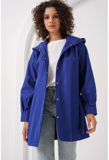 5934 Kapüşonlu Trençkot