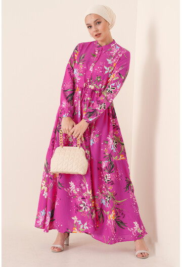 2144 Hakim Yaka Tesettür Elbise