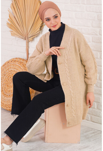 15768 Tesettür Triko Hırka