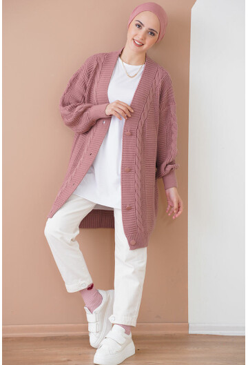 15768 Tesettür Triko Hırka