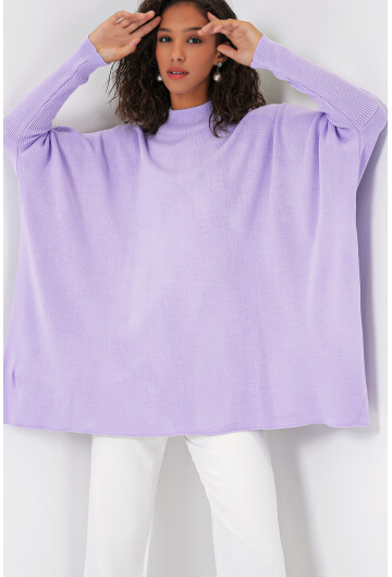 15783 Split Poncho Sweater