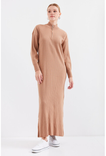 15839 Boydan Triko Elbise