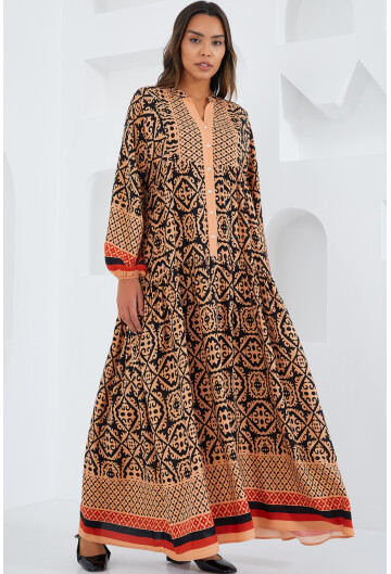 2423 Authentic Patterned Dress