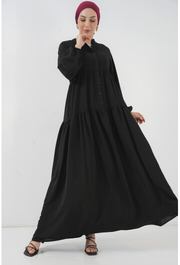 2527 Kadın Uzun Tesettür Elbise