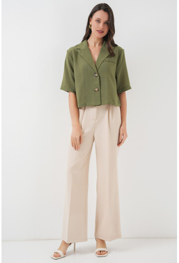 0706 Crop Keten Ceket