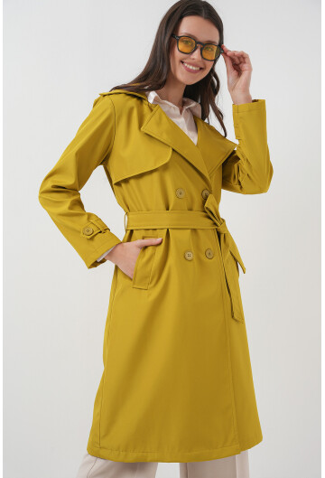 5918 Kruvaze Yaka Trençkot