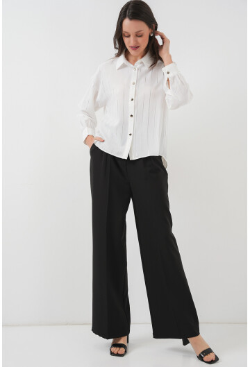 5924 Womens Silver Striped Shirt