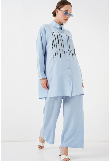 Desenli Tunik Pantolon İkili Takım 6720