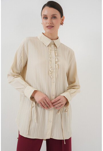 Fırfırlı Uzun Gömlek Tunik 5953