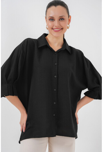 Kadın Bağlama Detaylı Ayrobin Gömlek 20290