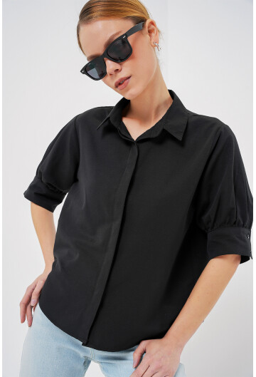 Kadın Kısa Kol Gömlek 20312